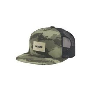 Nixon Team Trucker Hat-Olive Dot Camo