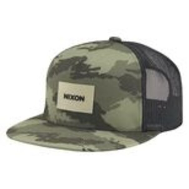 Nixon Nixon Team Trucker Hat-Olive Dot Camo