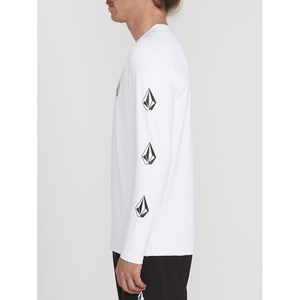 Volcom Volcom Men's Deadly Stones L/S Rashguard-White