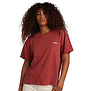 Roxy Beachy Stripe Drop Shoulder T-Shirt-Marsala