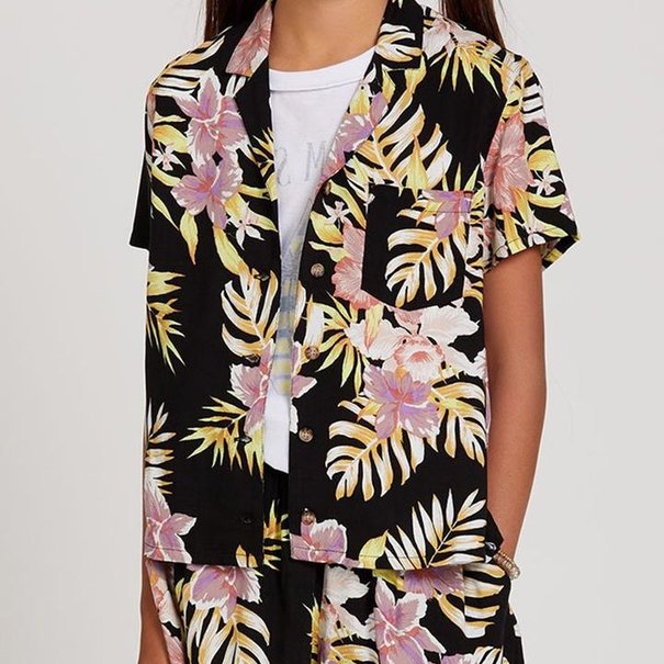 Volcom Not Real Shore SS Black Floral Print