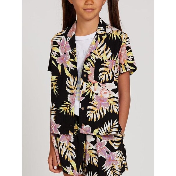 Volcom Not Real Shore SS Black Floral Print