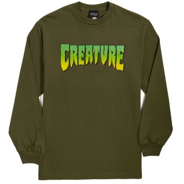 Creature Skateboards Long Sleever Creature Logo / Military Green