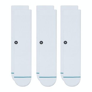 Icon Crew Socks 3 Pack / White