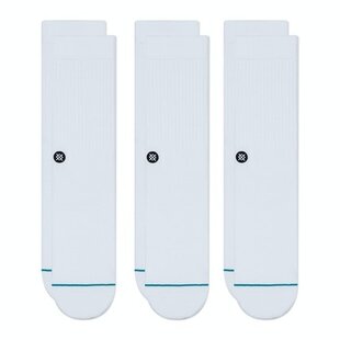 Icon Crew Socks 3 Pack / White