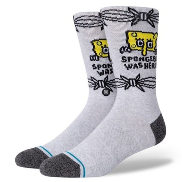 Stance Socks Sponger Bob Was Here Crew Socks / Grey