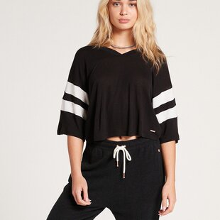 Volcom Lived In Lounge Crop : Black