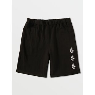 Youth Iconic Stone Fleece Short / Black