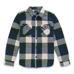 Vans Box Flannel Button Up- Dress Blues
