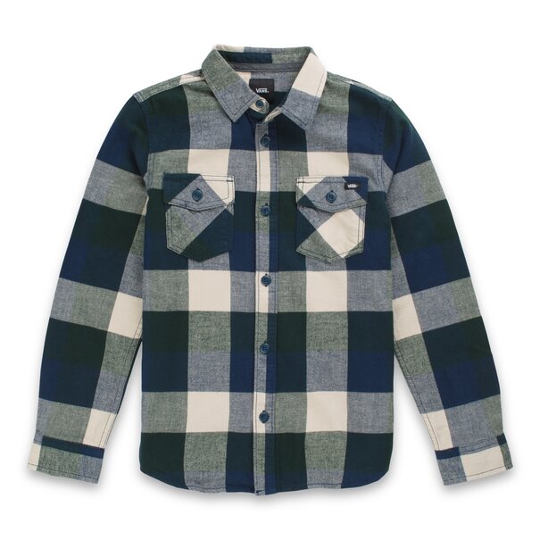 Vans Footwear Vans Box Flannel Button Up- Dress Blues