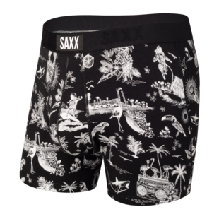 Saxx Ultra Boxer Brief Fly- Black Astro Surf and turf
