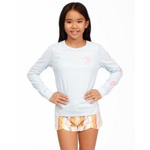 BIllabong Girls Hello Sunshine Long Sleeve Tee: Dream Blue
