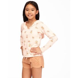 BIllabong Rainbow Palms Pullover Hoodie: Soft Pink