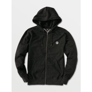 Volcom Single Stone ZIp Fleece: Heather Black