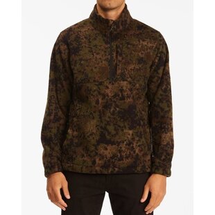Billabong Boundary Mock Neck 1/2 Zip Fleece: Camo