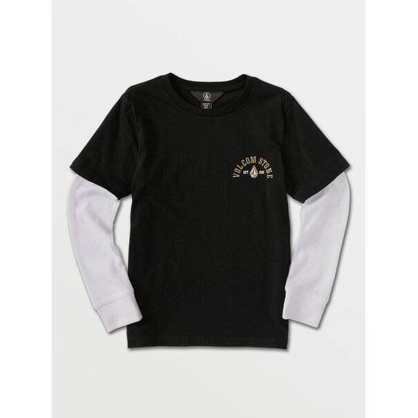 Volcom Little Boys Ranchamigo Twofer Long Sleeve / Black