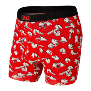 Saxx Ultra Boxer Brief Fly-Red Misfortune Cookie