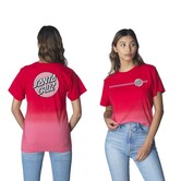 Santa Cruz Womens Tee Other Dot: Red Ombre
