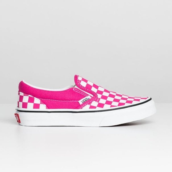 Vans Footwear Junior Classic Vans Slip-on-Pink Checkerboard