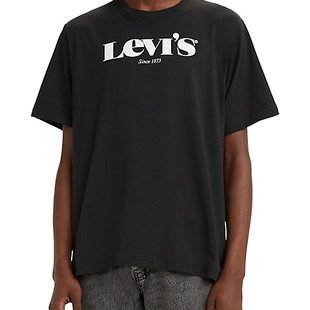 Levis Graphic Relaxed Fit Tee: Black/White