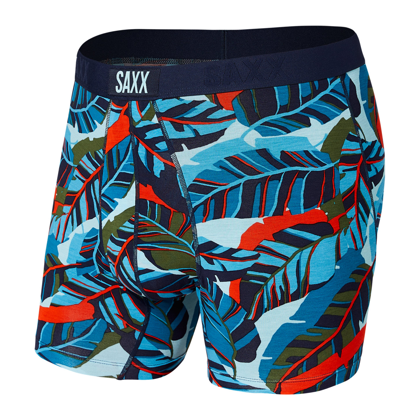 Saxx Underwear Vibe Boxer Brief Blue Pop Jungle - Medicine Hat-The Boarding  House