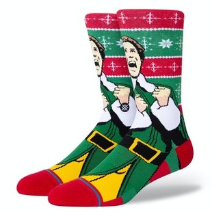 Elf Cold Outisde Crew Socks / Red