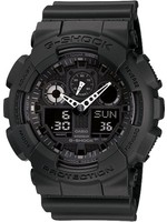 GSHOCK WATCHES Gs-Ga100-1A1 X-Large G. Black Resin Band With Black Ana-Digi Face