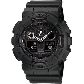 Gs-Ga100-1A1 X-Large G. Black Resin Band With Black Ana-Digi Face