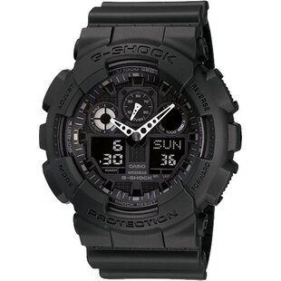 Gs-Ga100-1A1 X-Large G. Black Resin Band With Black Ana-Digi Face