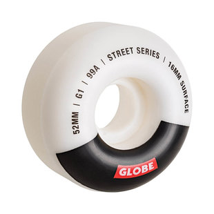 G1 Street Wheel-White/Black/Bar 52mm