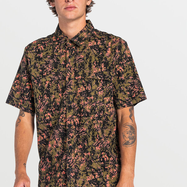 Volcom Layne S/S Button Up Military