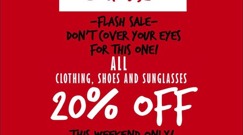 Flash Sale...This weekend only