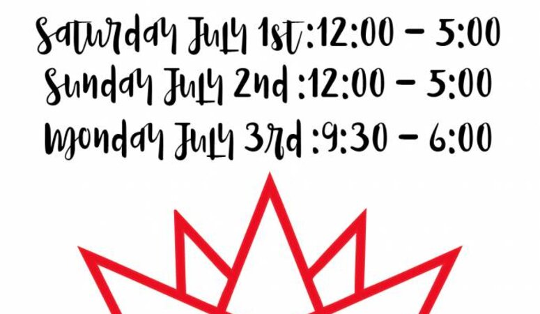 Canada Day Weekend Hours