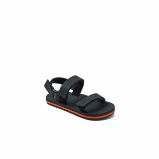 Reef Little Ahi Convertible Sandals-Grey/Orange 5/6