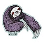 Sloth Die-Cut Sticker - Purple/Sage