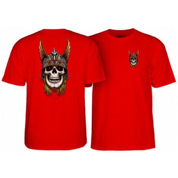 POWELL PERALTA Andy Anderson Skull T-Shirt - Red