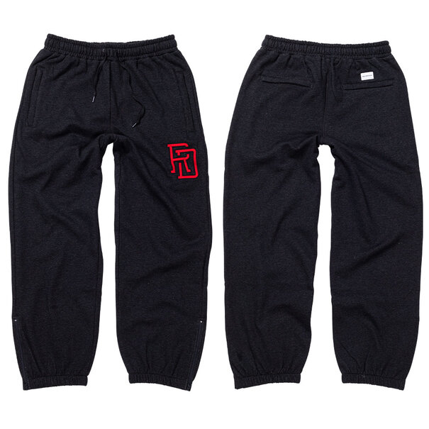 Red Dragon Apparel Sweatpant Monogram Felt - Dark Charcoal/Red