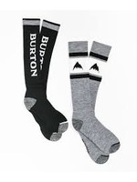 Burton Snowboards Kids Weekend Midweight Socks 2-Pack XS-S / Black and White