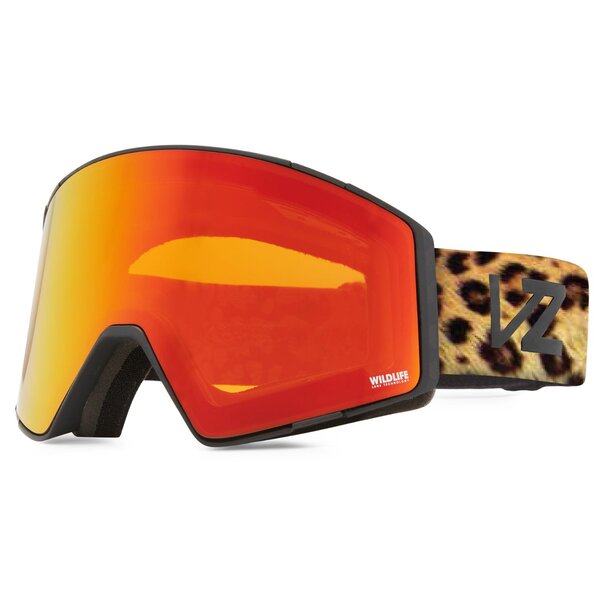 Vonzipper Capsule Black Leopard Satin With Fire Chrome Lenses