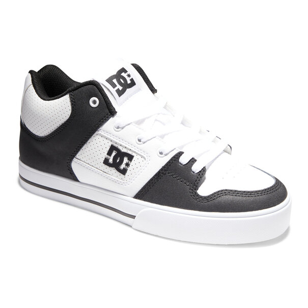 DC Shoes Men's Pure High-Top Shoes- BLACK/BLACK/WHITE