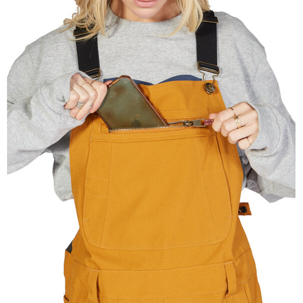 DC Shoes Women's Crusade Shell Snow Bib Pant- CATHAY SPICE