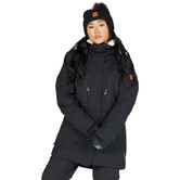 Women's Panoramic 15K Insulated Snowboard Parka Jacket-Black