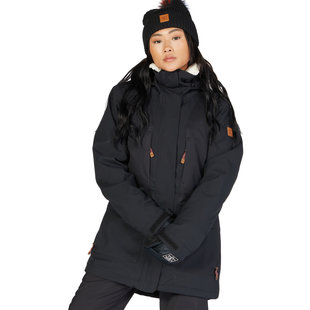 Women's Panoramic 15K Insulated Snowboard Parka Jacket-Black