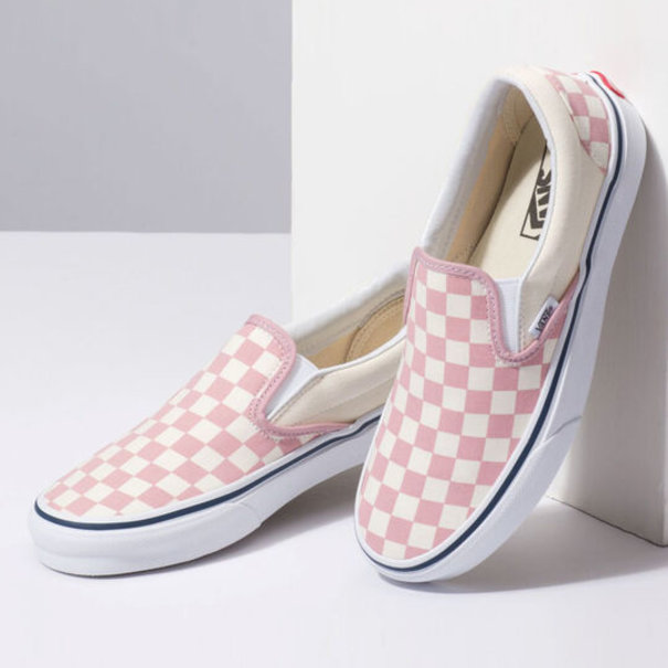 Vans Footwear Youth Classic Slip-On-Pink Checkerboard