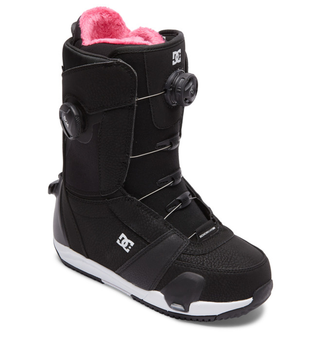 Women s Lotus Step On Snowboard Boots black white black