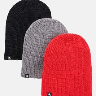 Kids' Burton Recycled DND Beanie (3 Pack) True Black / Sharkskin / Tomato