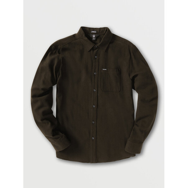 Volcom Caden Solid Long Sleeve / Dark Brown