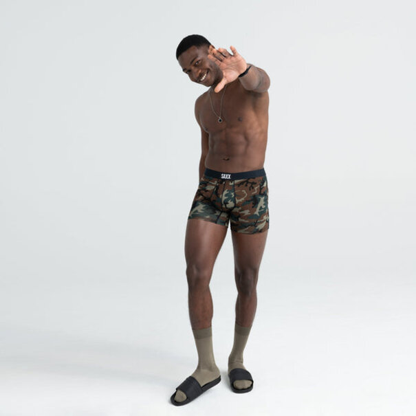 SAXX Underwear Vibe Super Soft Boxer Briefs  / Woodland Camo