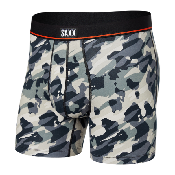 SAXX Underwear Non Stop Strecth Cotton Boxer Briefs / Grunge Camo