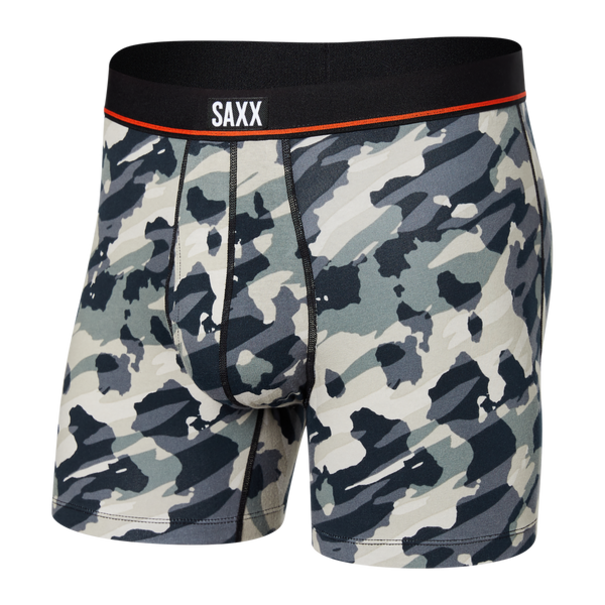 SAXX Underwear Non Stop Strecth Cotton Boxer Briefs / Grunge Camo